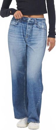 Vintage Havana Fleece Wide Leg Pant In Denim