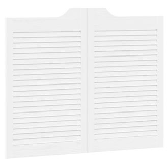 vidaXL Puertas Batientes Blanco 80 X 50 Cm Madera De Pino Maciza Vidaxl
