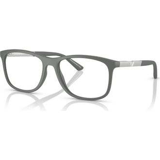 Emporio Armani 55mm Rectangle optical glasses in Grey at Nordstrom