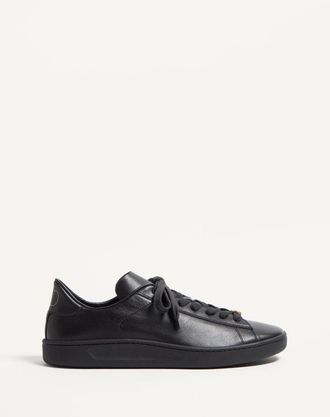 Valentino Garavani Royco Trainer In Nappa Calfskin Man BLACK/GREEN 40.5