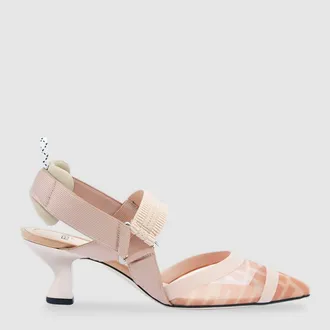 Fendi Pink Leather Colibrì Sandals