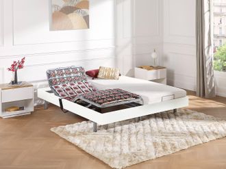 Vente-Unique Set relax con sospensioni, in lattice CASSIOPEE III di YSM&Eacute;E - Motori OKIN - 2 x 90 x 200 cm - Bianco