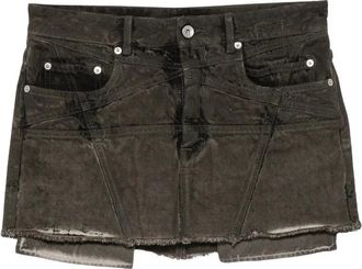 Rick Owens Dames, Rokken, Grijs, Maat: M Denim