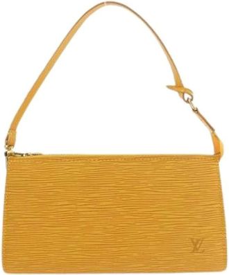 Louis Vuitton Pre-owned Shoulder Bags, female, Yellow, Size: ONE SIZE Pre-owned Epi Accessory Pouch