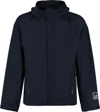 C.P. Company C.p. Company, Jassen, Heren, Blauw, S, Katoen, Hooded Cotton Jacket