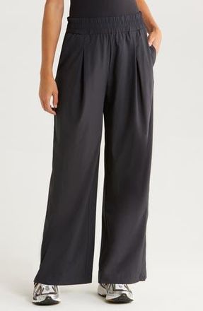 Zella Atlas Wide Leg Pants in Black at Nordstrom Rack, Size Medium
