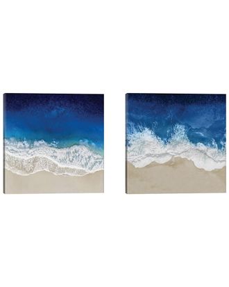 iCanvas Icanvas Indigo Ocean Waves Diptych Canvas Set By Maggie Olsen