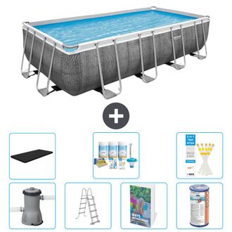 Bestway Piscina Bestway Power Steel Rectangular - 488x244x122 Cm - 8-piezas S556