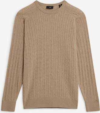 Dunhill Rundhals-Zopfpullover aus Kaschmir