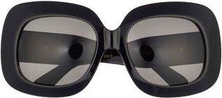 Valentino 50mm Polarized Square Sunglasses in Black/Grey at Nordstrom Rack