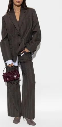 Acne Studios Checked Blazer, Womens, Brown
