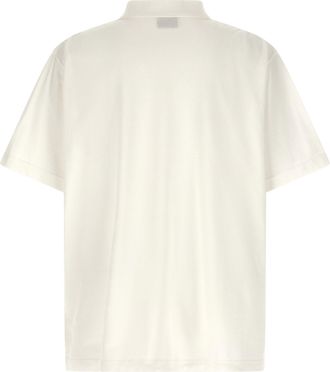 Balenciaga Laurel Classic Embroidered Polo Shirt - Cream