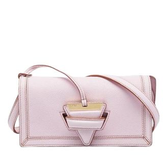 Loewe Pre-owned Barcelona portemonnee aan een ketting - Dames - Pre-owned - Roze - Maat: ONE Size Leer