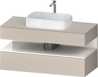 Duravit Duravit - Qatego Consola Mueble Bajo Lavabo, 1 Extra&iacute;ble, 1 Caj&oacute;n