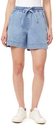 Kensie Drapey High Waist Ruffle Denim Shorts in Morgan at Nordstrom Rack, Size X-Large