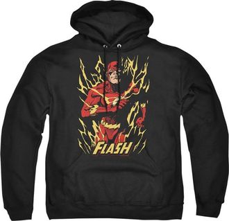 Gildan Justice League of America Flash Flare Adult Pull Over Hoodie / Hooded Sweatshirt