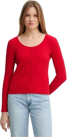 Marc O'Polo Cardigan in maglia fine - - Knitwear - Donna - Rosso - M