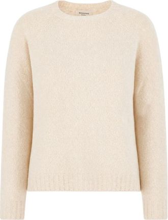 Max Mara Truien & Vesten, Dames, Beige, S, Ronde hals gebreid