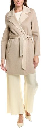 Sofiacashmere Doubleface Notch Lapel Wool & Cashmere-Blend Coat