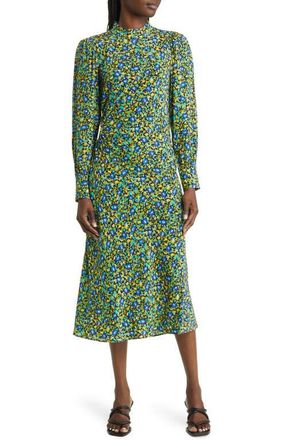 Rails Abstract Garden Long Sleeve Midi Dress at Nordstrom, Size Small