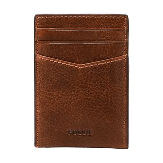 Fossil Wallet for Men Andrew, Leather Card Case cognac 7.2 cm L x 0.5 cm W x 10 cm H ML4173222