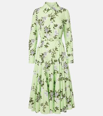 Emilia Wickstead Marione floral belted cotton shirt dress