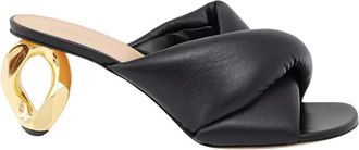 J.W.Anderson Zwarte leren sandalen met hak - Dames - Muiltjes - Zwart - 39 EU - Schoenen