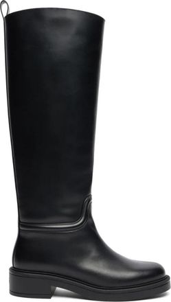 Stuart Weitzman Celia Riding Boot - Dames - Hoge Laarzen - Zwart - 41 1/2 EU - Leer - Schoenen
