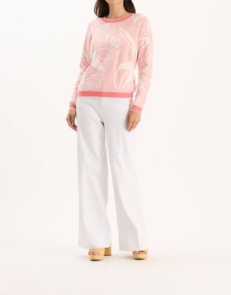 Tyler B&ouml;e Conner Long Sleeve Sweater In Coral