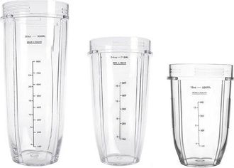 OEM Juego De 3 Piezas Para Licuadora, Repuestos Para Licuadora, Compatible Con Ninja Juicer, 950 Ml/700 Ml/500 Ml, Accesorios De Cocina, Transparente