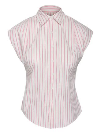 Mother Line Breaker striped-pattern shirt - women - Cotton - M - White