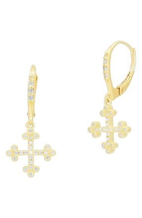 Freida Rothman Cross Earrings in Gold And Silver at Nordstrom