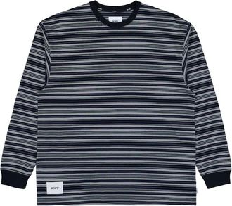 Wtaps Felpa a righe - Grigio