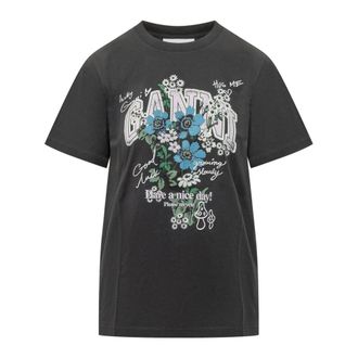 Ganni Dames, Tops, Zwart, Maat: M