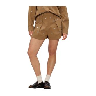 Silvian Heach Korte Broeken, Dames, Bruin, L, Shorts Mangir