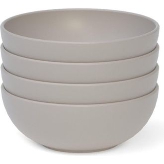 Ekobo Round Cereal Bowl - Set of 4 in Stone at Nordstrom