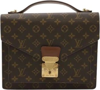 Louis Vuitton Pre-owned Handbags, male, Brown, Size: ONE SIZE Pre-owned Monceau Monogram 2way Bag