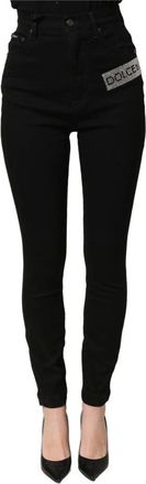 Dolce & Gabbana Grace High-Waisted Jeans - female - Dolce & Gabbana - Skinny Fit Jeans - Black - XS - Jeans