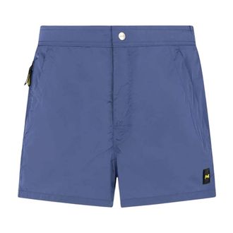 F**k Heren, Badkleding, Blauw, Maat: S Polyamide
