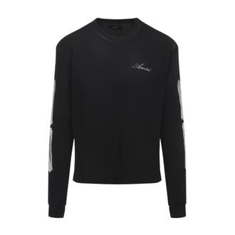 Amiri Long Sleeve Tops, male, Black, Size: XL Amtojr1032 Bones Long Sleeve Tee
