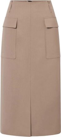 Windsor Midi Rok - Dames - Midirokken - Bruin - M - Rokken