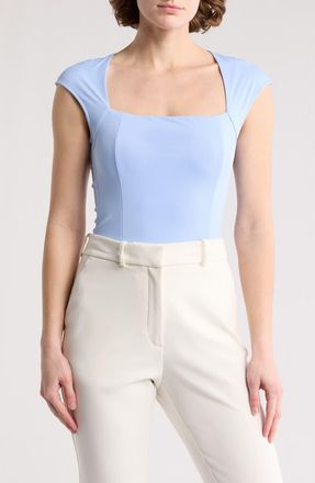 Elodie Double Lined Square Neck T-Shirt in Sky Blue at Nordstrom Rack, Size X-Small