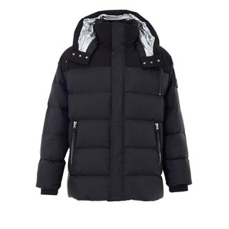 Moose Knuckles Black Nylon Jackets And Mens Coat