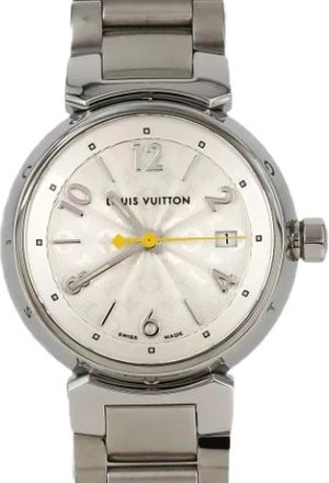 Louis Vuitton Pre-owned Tambour Polshorloge - Dames - Vintage Horloges - Grijs - ONE Size - Vintage