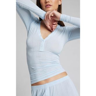 Negative Underwear Whipped Henley in Glacier at Nordstrom, Size Xx-Large