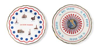 BITOSSI HOME Set of 2 Pieces - Dinner Plate 26.5 cm - Monuments, Italy