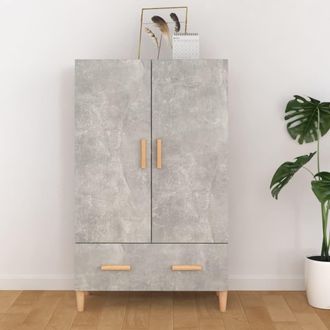 vidaXL Aparador De Madera Contrachapada Gris Hormig&oacute;n 70x31x115 Cm Vidaxl