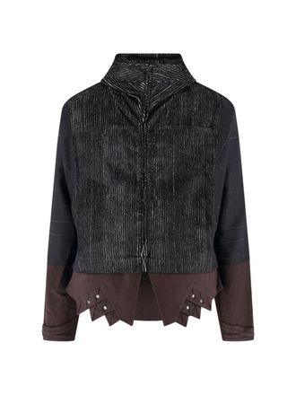 Kiko Kostadinov Black Textured Studded Cutout Jacket