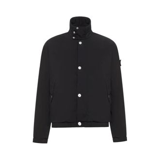 Stone Island Light Jackets, male, Black, XL, Light Compact Touch Jacket