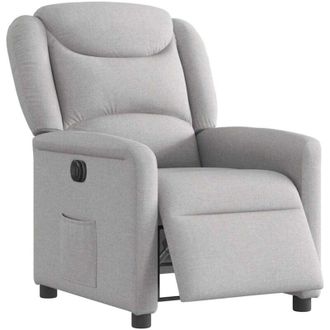 vidaXL Vidaxl - Sill&oacute;n Reclinable El&eacute;ctrico De Tela Gris Nube